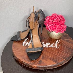 Calvin Klein dark metallic heels sandal size 9.5